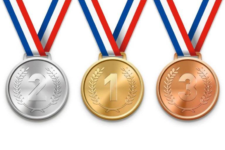 Gold, silver and bronze Medal